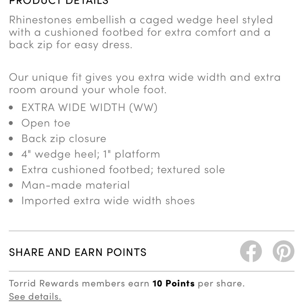 Torrid Black Rhinestone Wedge Sandals - Picture 4 of 4